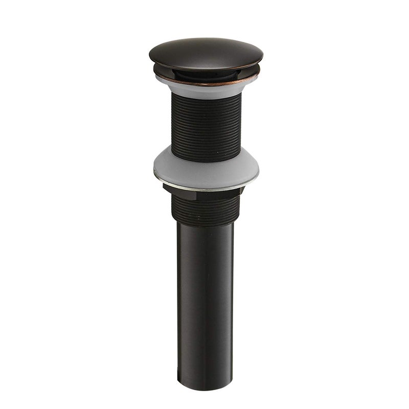 Homevacious 1 5/8" Bathroom Faucet Vessel Vanity Sink Pop Up Drain Assembly Stopper Plug Without Overflow Fits Bathroom Standard Sink Hole 1-1/2" to 1-3/4" Oil Rubbed Bronze Push & Seal - Image 1